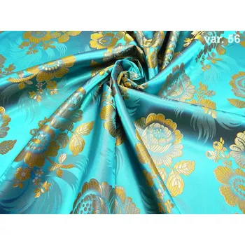 HEDVA ČESKÝ BROKÁT Ondrin 160 krojový brokát ŠÍPKOVÁ RŮŽE tyrkysová | 56