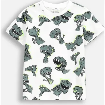 Chlapecké tričko Dětské bavlněné tričko Coccodrillo bílá barva, s potiskem, EVERYDAY BOY WC5143217VBA 00X, vel. 116