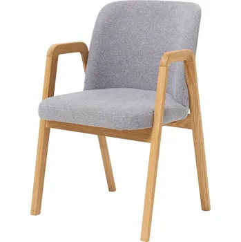 Dubová židle Chill s područkami šedá