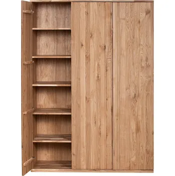 Šatní skříň Dubová masivní skříň Pavla 3D