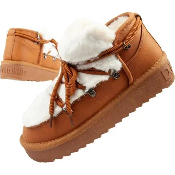 Dívčí sněhule D.Franklin dámské sněhové boty zimní módní kožešina zateplené hnědé pro kotníkové dámské 39