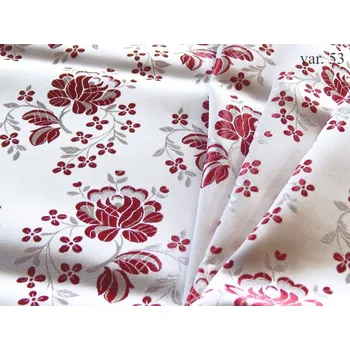 HEDVA ČESKÝ BROKÁT Ondrinek 160 krojový brokát KVĚT POMNĚNKY ecru | R53