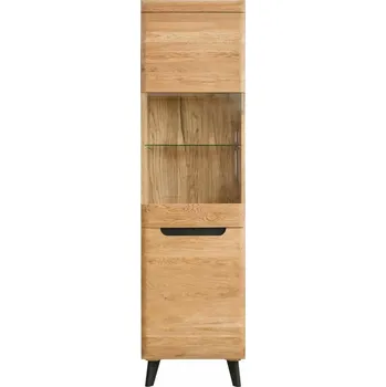 Policová skříň Prosklená vitrína z masivu dubu Antalia