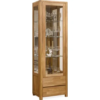 Policová skříň Masivní dubová vitrína Lausanne 6