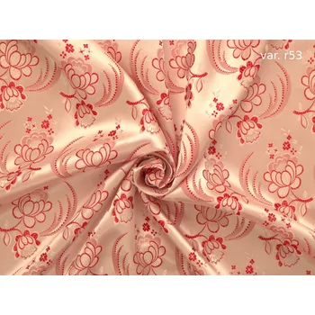 HEDVA ČESKÝ BROKÁT Odrina 160 krojový brokát KVĚT RATOLEST ecru | R53