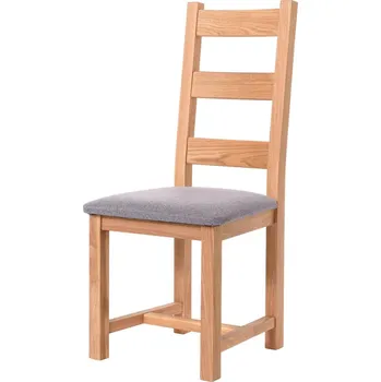 Jídelní židle Dubová židle Ladder Back šedá látka