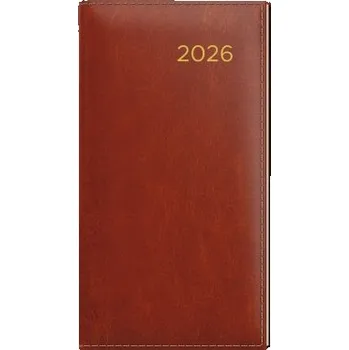 Diář Premier týdenní hnědý kapesní diář Jakub