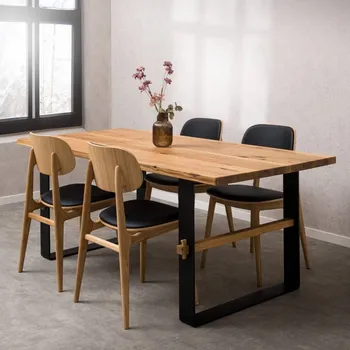 Jídelní set Gregorynabytek - Bergen - Jídelní set stůl Bergen a židle Verde černá koženka