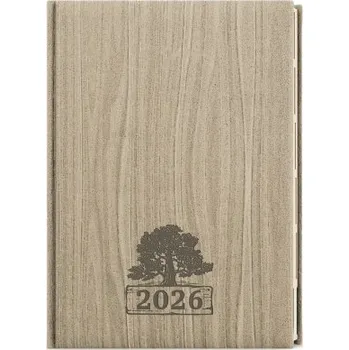 Diář Wood týdenní světle hnědý diář A5 Oskar