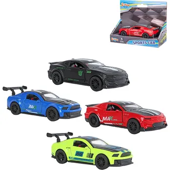 autíčko Auto sportovní kovové 12cm zpětný chod 2 druhy 2 barvy