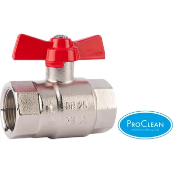 Ventil Kulový kohout HERZ EXPERT připojení F/F ovládání motýl Silumin Dimenze: DN20