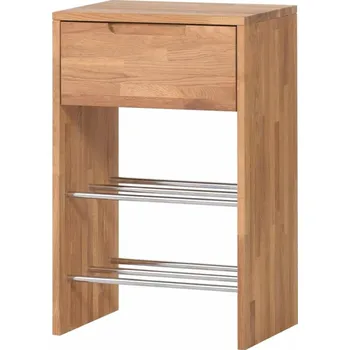 Masivní dubový botník Delf se šuplíkem