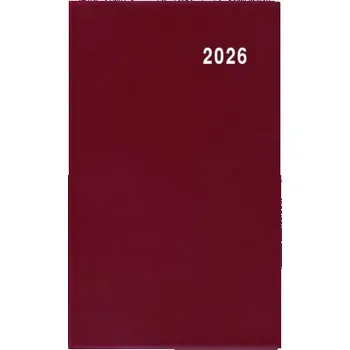 Diář PVC měsíční bordó kapesní diář Diana