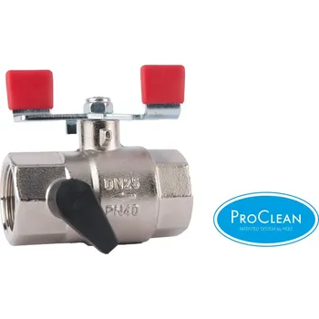 Instalatérský materiál Kulový kohout HERZ EXPERT vypouštění, F/F ovládání motýl ocel Dimenze: DN32