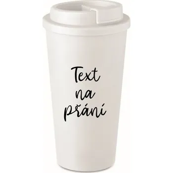 Termohrnek TEXT NA PŘÁNÍ - bílý termohrnek 475 ml