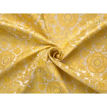 HEDVA ČESKÝ BROKÁT Luxusní brokát 160 51056 PĚTILISTÁ RŮŽE S KORUNKOU ecru | R51