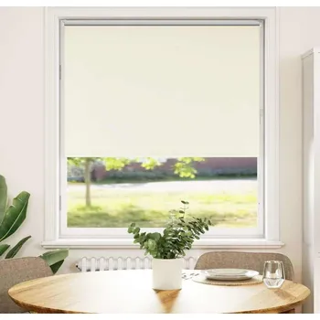 Roleta vidaXL Roleta zatemňovací šířka látky 110,7 cm polyester [4011755] Barva: Tlumeně bílá