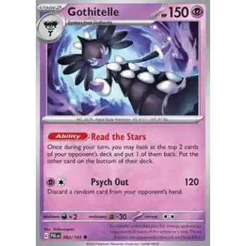 Karetní hra Pokémon PAL 092/193 Gothitelle - Paldea Evolved Stav: Near Mint, Verze: REVERSE HOLO