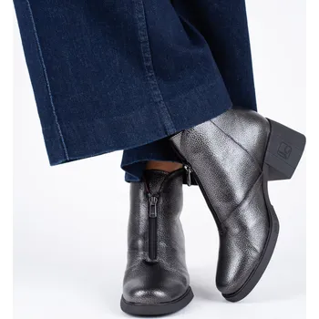 Dámské sandále Dámské metalické kotníčkové boty na podpatku Jose Saenz Velikost: 37