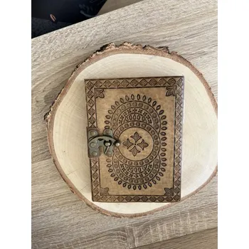 Zápisník Boho kožený zápisník s mandalami A5