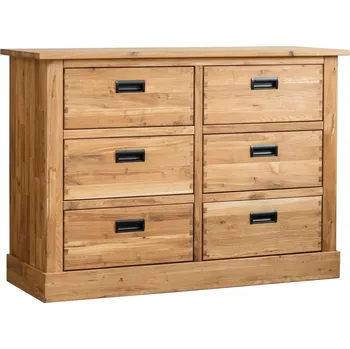 Komoda Rustikální komoda z masivu dubu Leo 6