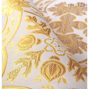 HEDVA ČESKÝ BROKÁT Luxusní brokát 160 51056 ČTYŘLÍSTEK ecru | R121