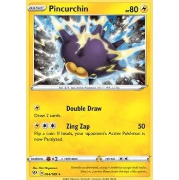 Sběratelská karetní hra Pokémon DAA 064/189 Pincurchin - Darkness Ablaze Stav: Near Mint, Verze: REVERSE HOLO
