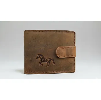 Peněženka kurnikarna.cz Kožená peněženka s klipem, motiv kůň