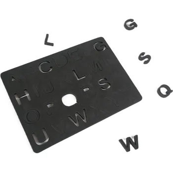 4L 7480 Magnetická tabulka s písmeny na lednici - šedá