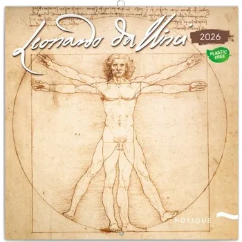 Kalendář Leonardo da Vinci poznámkový nástěnný kalendář