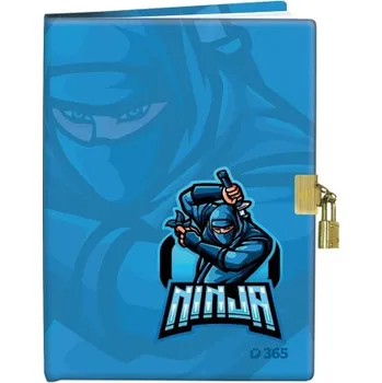 Zápisník Památník se zámkem Ninja nelinkovaný B6