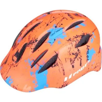Cyklistická přilba Cyklo helma PRO-T Plus Avila In mold dětská oranžová neon matná, S 48-52