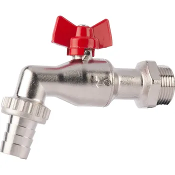 Vodovodní kohout Kulový kohout HERZ vypouštěcí "zahradní" ovládání motýl Silumin Dimenze: DN15, PN: 16, #1250311: Kulový kohout s motýlkový ovladačem