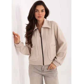 Dámská cargo bunda Světle béžová dámská fleecová bunda s viskózou IT-BL-Z5032.49-light beige Velikost: ONE SIZE