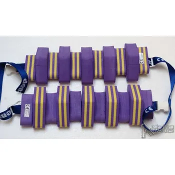 Plovací pás DENA PLAVECKÝ PÁS PRUH 11 dílků - fialovo-žlutý