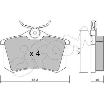 Brzdová destička Sada brzdových destiček, kotoučová brzda CIFAM 822-100-2