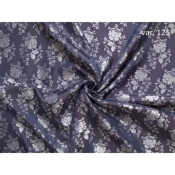 HEDVA ČESKÝ BROKÁT Ondrin 160 krojový brokát KVĚT POMNĚNKY modrá | 125