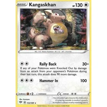 Sběratelská karetní hra Pokémon DAA 133/189 Kangaskhan - Darkness Ablaze Stav: Near Mint, Verze: REVERSE HOLO