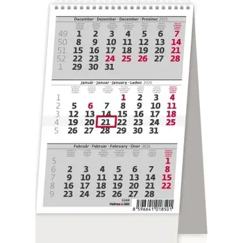 Kalendář MINI tříměsíční kalendář ČR stolní kalendář