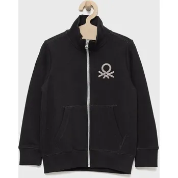 Chlapecká mikina Dětská bavlněná mikina United Colors of Benetton 3J68C501B.G.NOS černá 99X, vel. 160