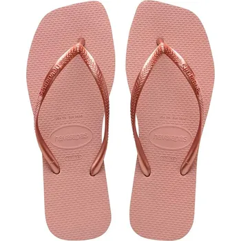 Dámské žabky Žabky Havaianas SQUARE dámské, růžová barva, na plochém podpatku, 4148301.3544 39X, EUR 35/36