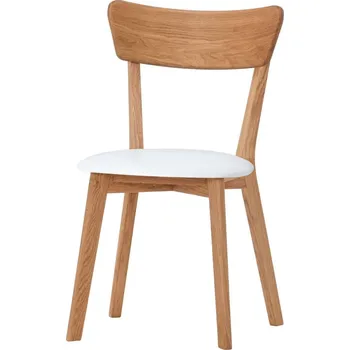 Jídelní židle Dubová židle Diana bílá koženka