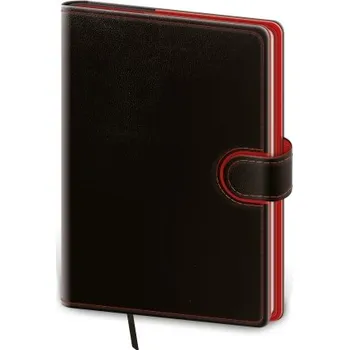 Diář Flip týdenní černočervený diář A5