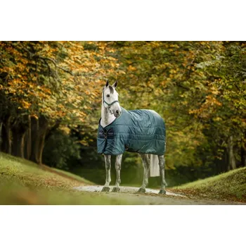 Deka pro koně Deka stájová Amigo Ripstop Insulator, 200 g, dynasty green/navy & silver Délka zad: 115 cm