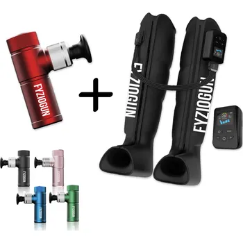 Masážní přístroj FyzioGun balíček Masážní pistole Pulse II + Masážní kalhoty CompressFit Barva: Zelená, Velikost: M