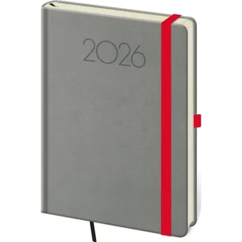 Diář New Praga týdenní tmavě šedý diář A5