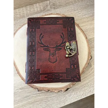 Zápisník Boho kožený zápisník s jelenem A5
