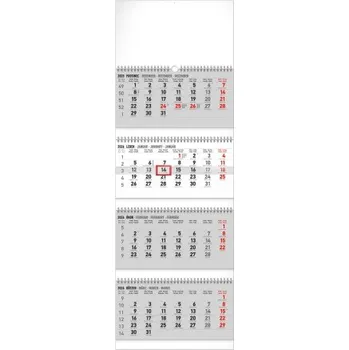 Kalendář 4měsíční standard skládací nástěnný kalendář