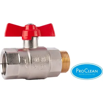 Ventil Kulový kohout HERZ EXPERT připojení M/F ovládání motýl Silumin Dimenze: DN32