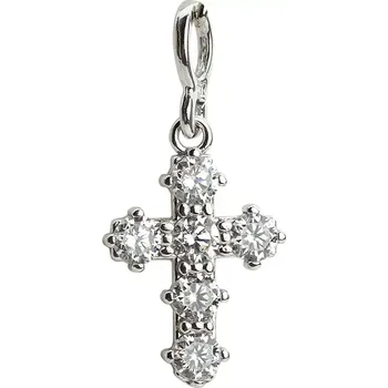 Přívěsek Marcelina - stříbrný křížek s kameny